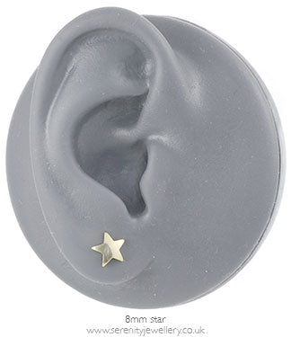 Blomdahl golden titanium star earrings