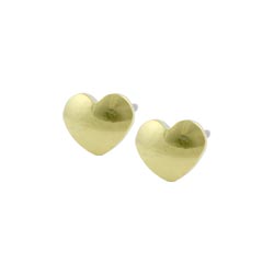 Blomdahl golden titanium heart earrings