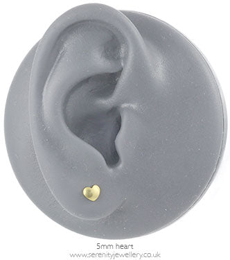 Blomdahl golden titanium heart earrings