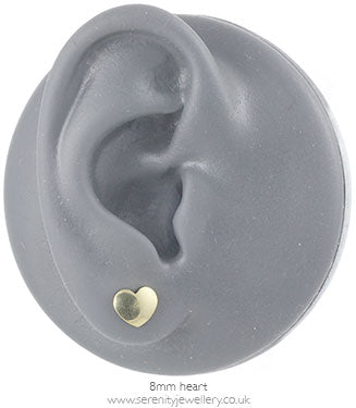 Blomdahl golden titanium heart earrings