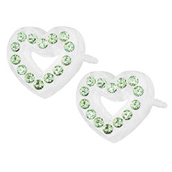 Blomdahl medical plastic brilliance heart earrings