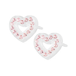 Blomdahl medical plastic brilliance heart earrings