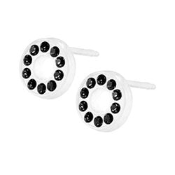 Blomdahl medical plastic brilliance puck earrings