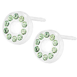 Blomdahl medical plastic brilliance puck earrings