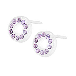 Blomdahl medical plastic brilliance puck earrings