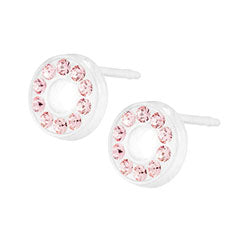 Blomdahl medical plastic brilliance puck earrings