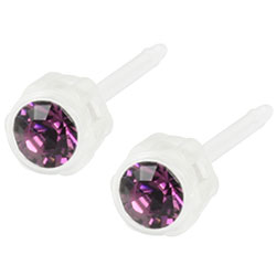 Blomdahl medical plastic crystal earrings