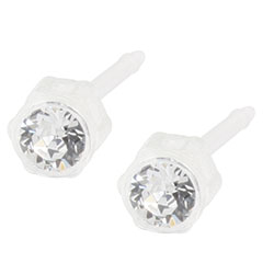 Blomdahl medical plastic crystal earrings