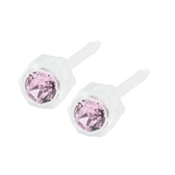 Blomdahl medical plastic crystal earrings