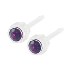 Blomdahl medical plastic crystal earrings