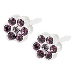 Blomdahl medical plastic daisy earrings