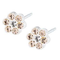 Blomdahl medical plastic daisy earrings