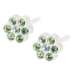 Blomdahl medical plastic daisy earrings