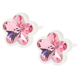 Blomdahl medical plastic flower earrings