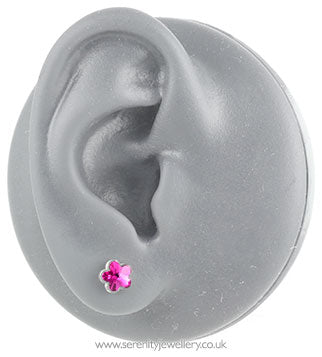 Blomdahl medical plastic flower earrings