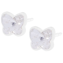 Blomdahl medical plastic butterfly earrings