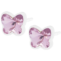 Blomdahl medical plastic butterfly earrings