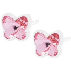 Blomdahl medical plastic butterfly earrings