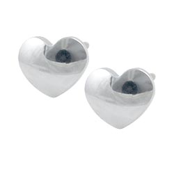 Blomdahl silver titanium heart earrings