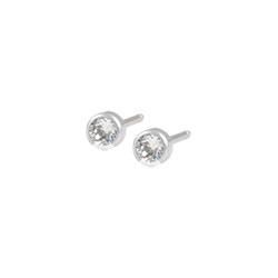 Blomdahl silver titanium crystal earrings