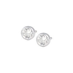 Blomdahl silver titanium crystal earrings