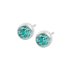 Blomdahl silver titanium crystal earrings