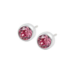 Blomdahl silver titanium crystal earrings
