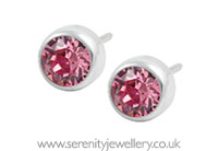 Blomdahl silver titanium crystal earrings