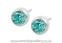 Blomdahl silver titanium crystal earrings