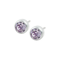 Blomdahl silver titanium crystal earrings