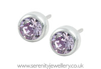 Blomdahl silver titanium crystal earrings