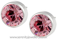 Blomdahl silver titanium crystal earrings