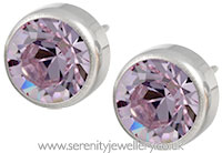 Blomdahl silver titanium crystal earrings