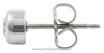Blomdahl silver titanium crystal earrings