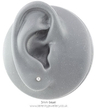 Blomdahl silver titanium crystal earrings