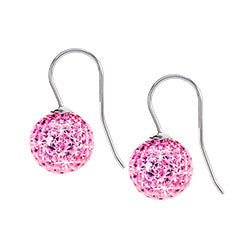 Blomdahl titanium crystal ball drop earrings