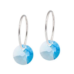 Blomdahl titanium hoops with round crystals