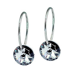Blomdahl titanium hoops with round crystals