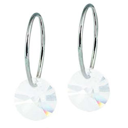 Blomdahl titanium hoops with round crystals
