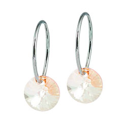 Blomdahl titanium hoops with round crystals
