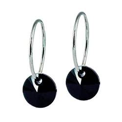 Blomdahl titanium hoops with round crystals