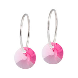 Blomdahl titanium hoops with round crystals