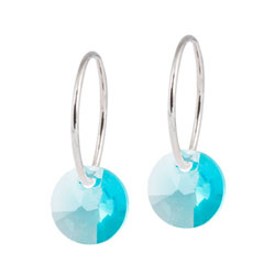 Blomdahl titanium hoops with round crystals