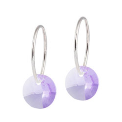 Blomdahl titanium hoops with round crystals