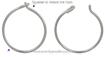 Blomdahl titanium hoops with round crystals