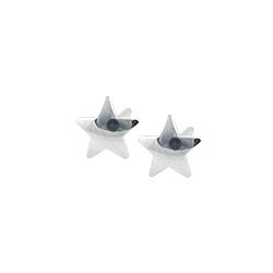 Blomdahl silver titanium star earrings
