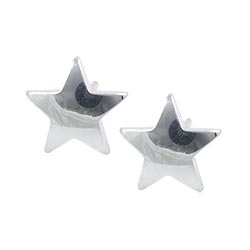 Blomdahl silver titanium star earrings