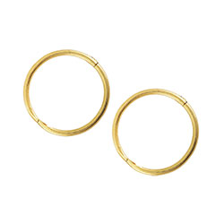 Caflon gold plated silver hinged hoops