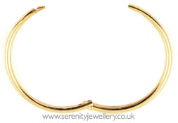 Caflon gold plated silver hinged hoops