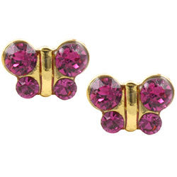 Caflon gold plated steel butterfly earrings